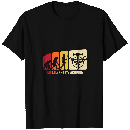 Plumbers Job Spengler Evolution Plumber Roofing Grinder T-Shirts