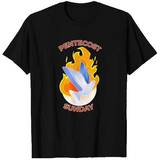Renewal and Rebirth Flames of Pentecost Dove T-Shirts