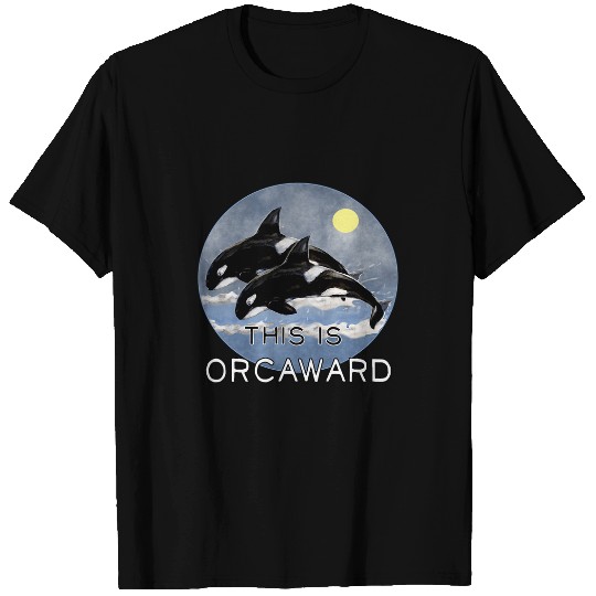 Panda Pet This Is Orcaward Orca Killer Whale art Retro Style Sea Panda T-Shirts