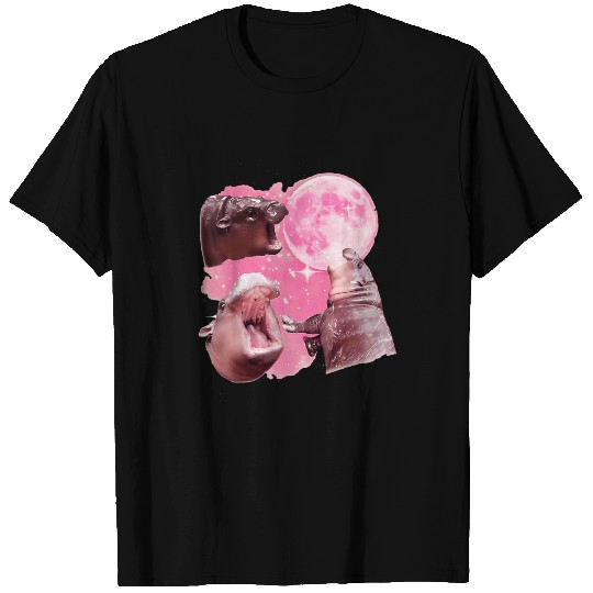 Hippo Pet Pygmy Hippo With Moon vintages Moo Dang Bootleg Funny Moo T-Shirts