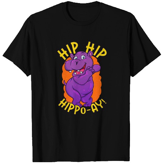 Hippo Pet Purple Hippo Hippopotamus Dancing Cartoon Graphic Kid s T-Shirts