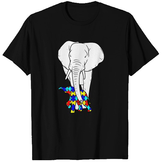 Elephant Pet Autism Protective Elephant Courageous Parenting T-Shirts