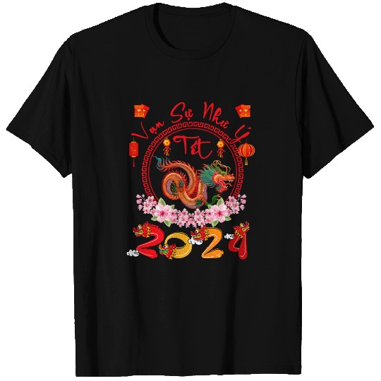 Dragon Pet Tet Van Su Nhu Y Vietnamese Lunar New Year Dragon T-Shirts