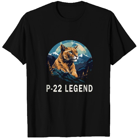 Lion Pet Mountain Lion P22 Legend Blue Wildlife Never Forget T-Shirts