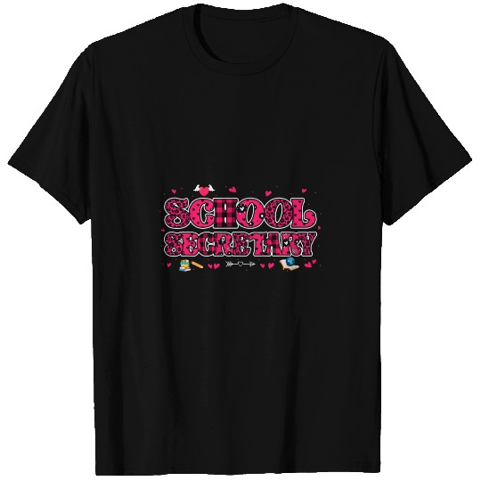Secretary Job School Secretary Cute Tools Hearts Valentines Day Family T-Shirts