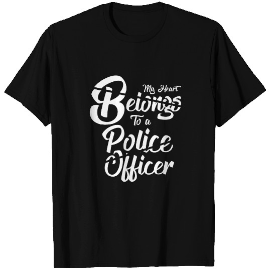 Police Job Cop Love Husband Wife Anniversary T-Shirts