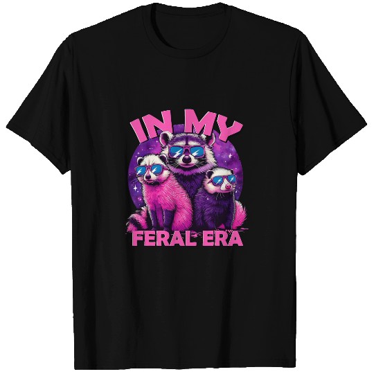 Raccoon Pet In My Feral Era Awesome Raccoon Cringe Meme Funny Raccoon T-Shirts