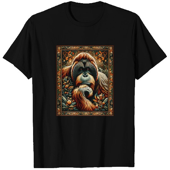 Lion Pet Artwork Elegant Tapestry Motif Style 1 T-Shirts