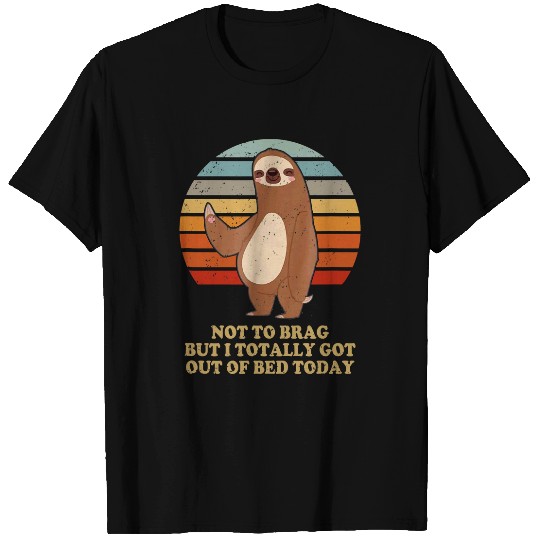 Sloth Pet Slowpoke Sloth Turtle Snail Retro Sunset Cute Animals 1 T-Shirts