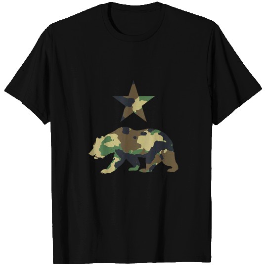 Bear Pet Camo Norcal Bear With Star T-Shirts