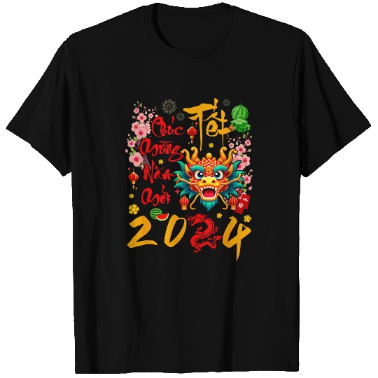 Dragon Pet chuc mung nam moi tet vietnamese lunar new year dragon T-Shirts