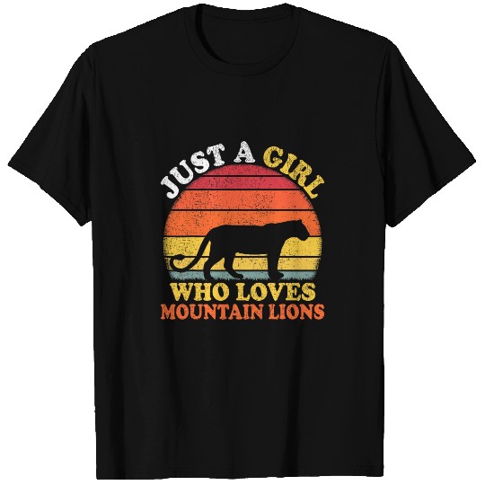 Lion Pet Mountain Lion vintages Just A Girl Who Loves Mountain Lion T-Shirts