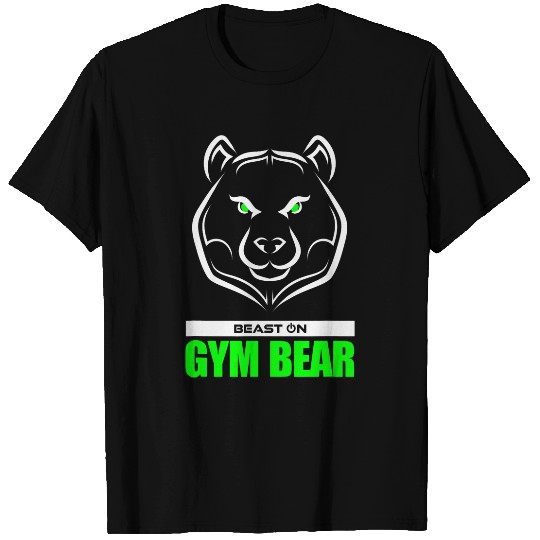 Bear Pet Gym Bear Head Green Gym Workout Fitness Training Bodybuilding T-Shirts