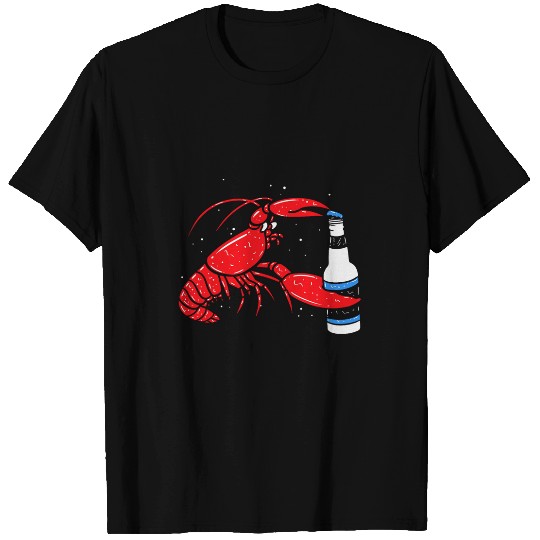 Beer Fun Cajun Crawfish Boil Lobster Drinking Beer T-Shirts