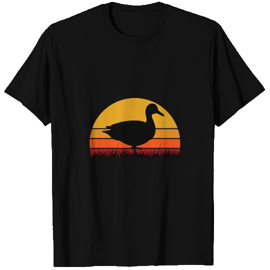 Duck Pet Mallard Dabbling Farm Farmer Farming Orange Black Sun T-Shirts