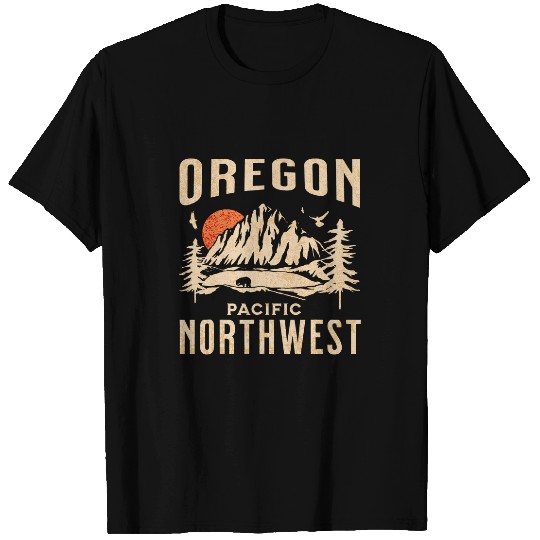 Bear Pet Retro vintages Oregon OR Pacific Northwest Mountains Bear T-Shirts