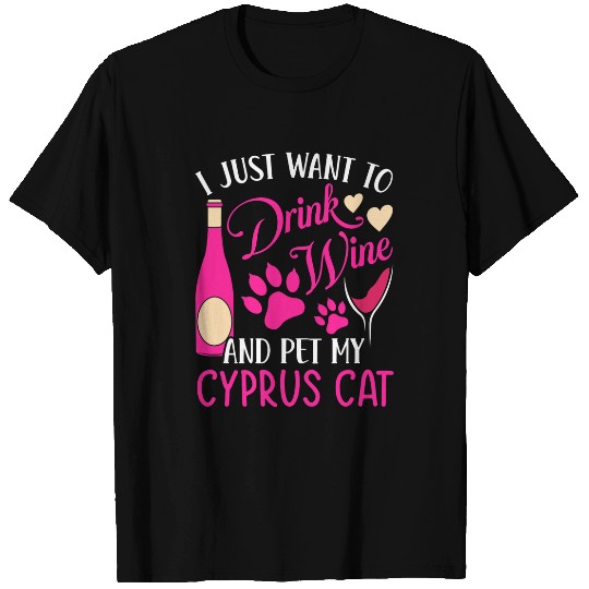 Wines Fun and Pet My Cyprus Cat Funny Cat Mom Humor Cat Dad 8 T-Shirts