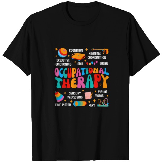 Occupational Therapy Groovy Occupational Therapist OT T-Shirts