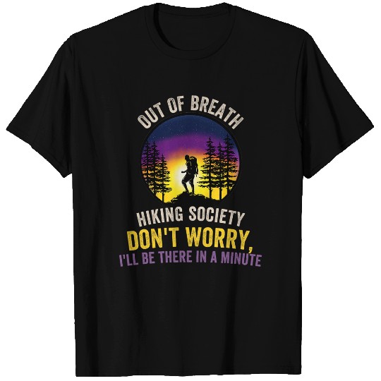 Funny Hiking Outdoor Out of Breath Hiking society For Dad 3 T-Shirts