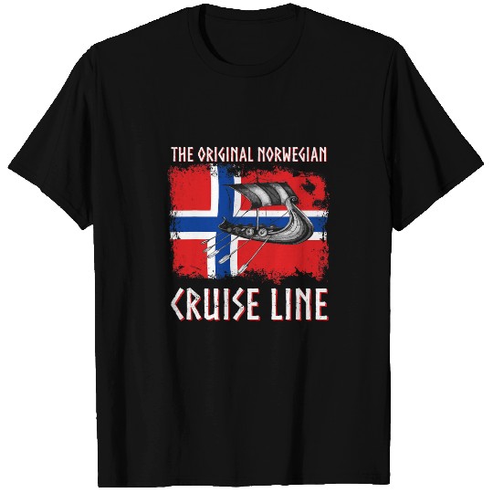 Norwegian cruise line Viking Warrior Ship Norway Flag T-Shirts