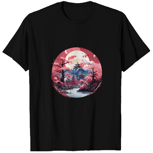 Japanese Sakura Garden Geisha Mount Fuji Cherry Blossom T-Shirts