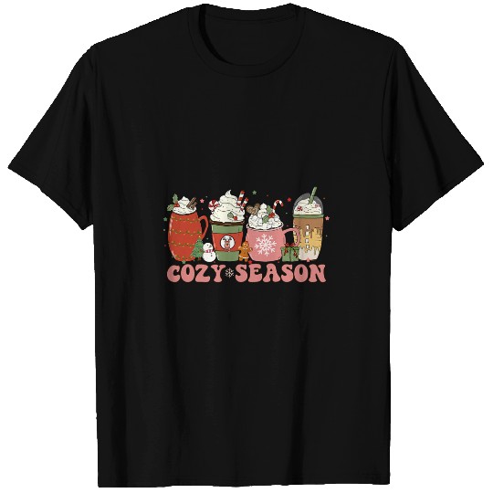 Coffee Fun Cozy Season Retro Christmas Coffee Hot Chocolate T-Shirts