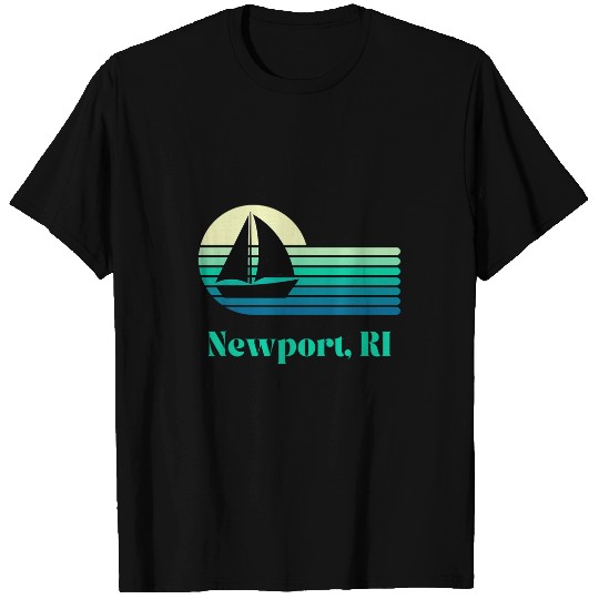 Newport Rhode Island Retro vintages Groovy Sailing Sail Boat T-Shirts