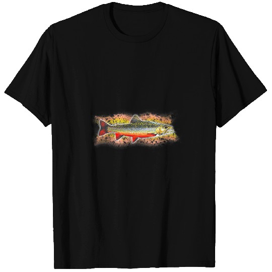 Fishing Brook Trout Fishing Graphic Fisher T-Shirts