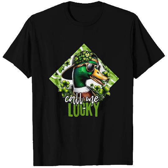 Saint Patricks Call Me Lucky Mallard Duck St Patricks Day T-Shirts