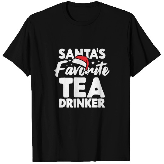 Santas Favorite Tea Drinker Family Group Couple Matching T-Shirts