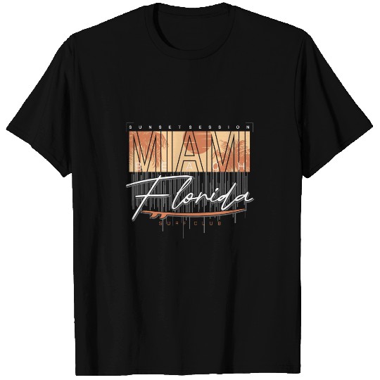 Miami Florida Aesthetic the Miami Retro Surf Club Gifts T-Shirts