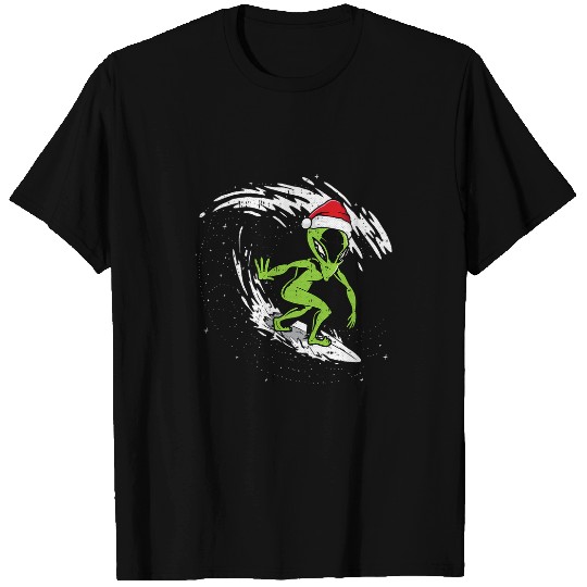 Surf Life Alien Christmas In July Beach Summer Vacation Surfer T-Shirts