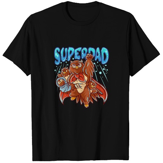 Owl Pet Dad Super Dad Superhero Daddy Bird Papa Father s Day T-Shirts