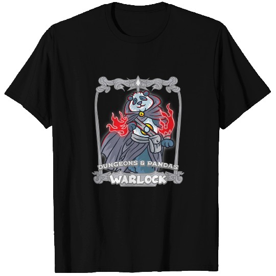 Panda Pet warlock dungeons and pandas nerdy panda nerd geek rpg dice T-Shirts