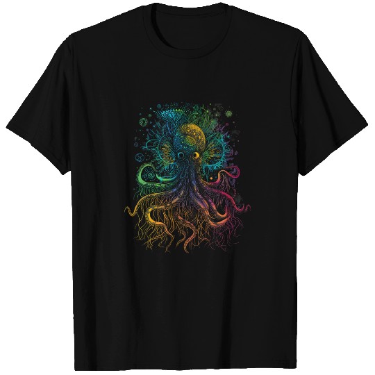 Quantum Biology Octopuss Microbiology Marine Life TEEMONGOUS T-Shirts
