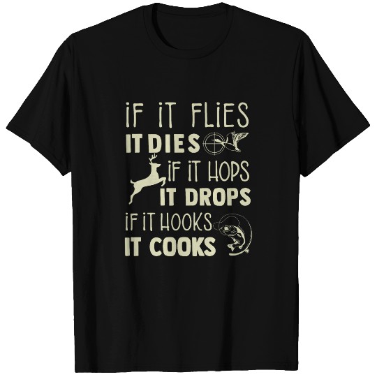 Hunting Fishing Lover Funny Hunter Fishman Dad Fathers Day T-Shirts