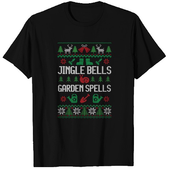 Jingle Bells Garden Spells Ugly xmass Gardening Christmas T-Shirts