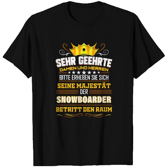 Mens Snowboard rider fun gift for skiing snowboarding holidays T-Shirts