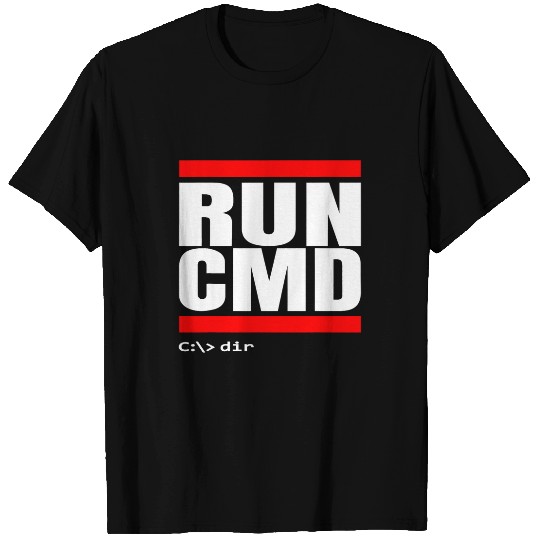 RUN CMD Command Line Shell IT Admin Nerd Geek Sysadmin dir T-Shirts