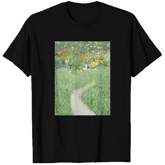 Small castle in tulip garden B T-Shirts