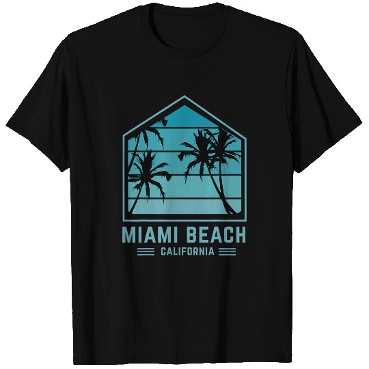 Miami Florida Retro vintages Beach Surf Surfing Sunset Ocean T-Shirts