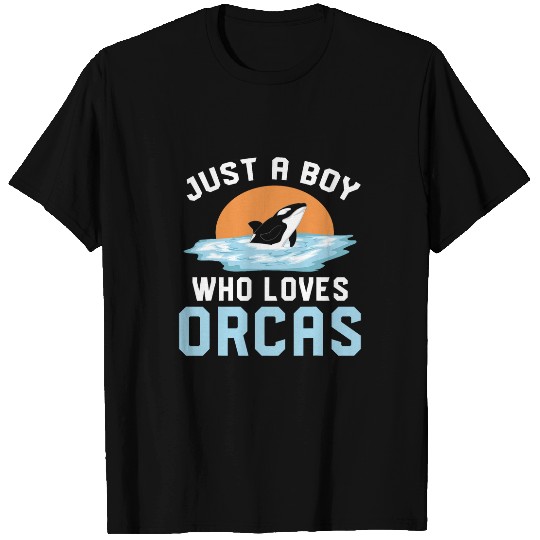 Killer Whale Lover Ocean Animal Lover Just A Boy Orca T-Shirts