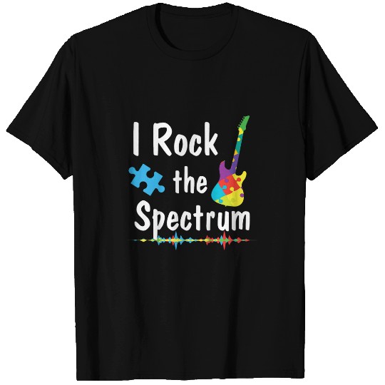 Kids I Rock The Spectrum Autism Awareness Electric Guitar T-Shirts
