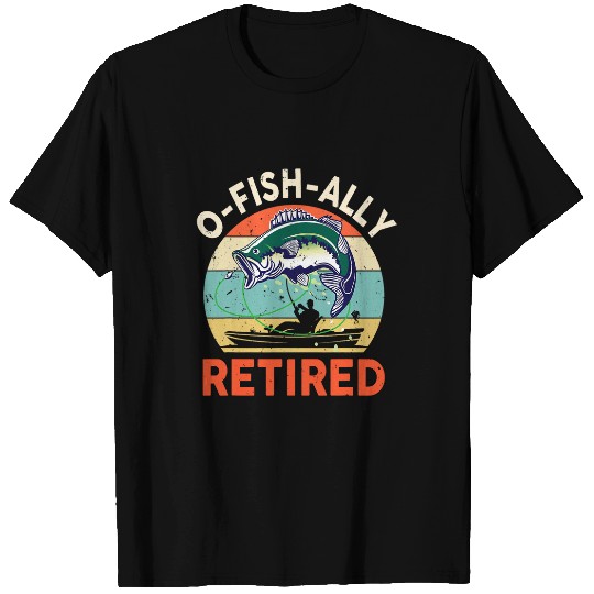 Kayak Fishings Bass Fish Dad Grandpa Fisherman Retired T-Shirts