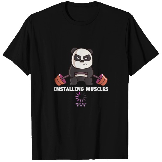Panda Pet Weightlifting Gym Workout Humor Deadlift Inspirational T-Shirts