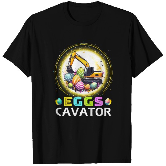 Kids Easter Egg Hunt Toddlers Constructions Trucks Boys Children T-Shirts
