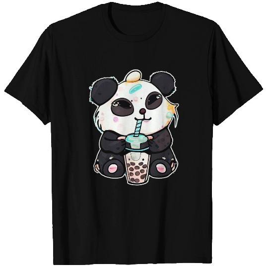 Panda Pet Boba Tapioca Pearls Bubble Milk Tea Drink Panda Lover 3 T-Shirts