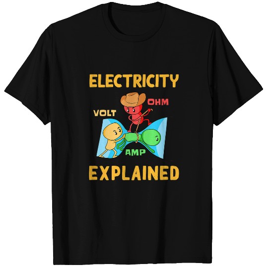 Electrical Volt Engineer Lineman Electricity Explained Electrician T-Shirts
