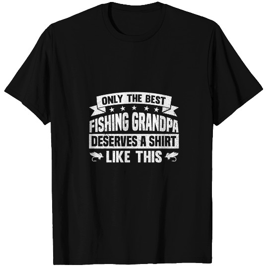 Fishing Grandfather Fisher Grandpa Dad Fish 3 Fisher T-Shirts