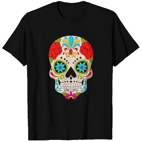 Sugar Skull Mexico Calavera Dia De Los Muertos T-Shirts